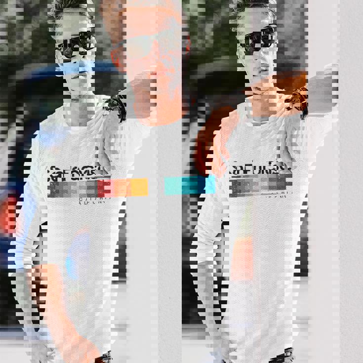 ビンテージサンフランシスコカリフォルニア1980年代レトロデザインtシャツ 長袖Tシャツ 彼への贈り物