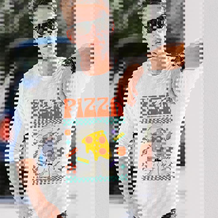 ピザ愛好家 ピザピース 長袖Tシャツ 彼への贈り物