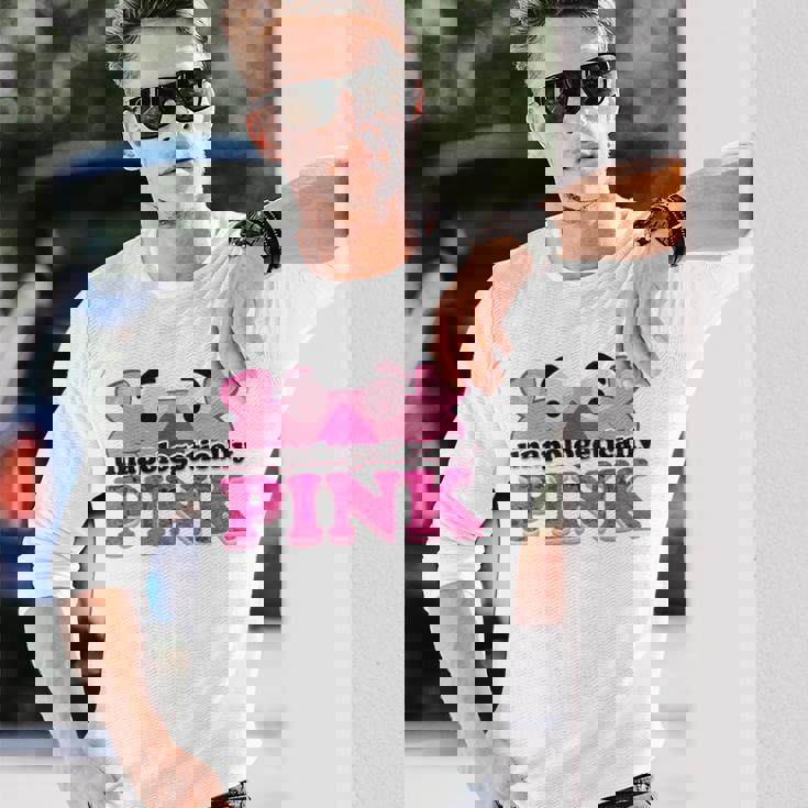 ピンクパンサー Unapologeically ピンク 長袖Tシャツ 彼への贈り物