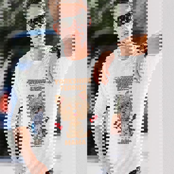 ファニーヨークシャーテリアtシャツ 長袖Tシャツ 彼への贈り物