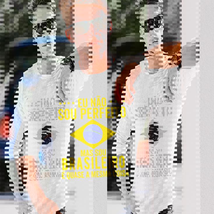 ブラジル国旗 ブラジル メンズ レディース キッズ グリーン ポルトガル語 長袖Tシャツ 彼への贈り物