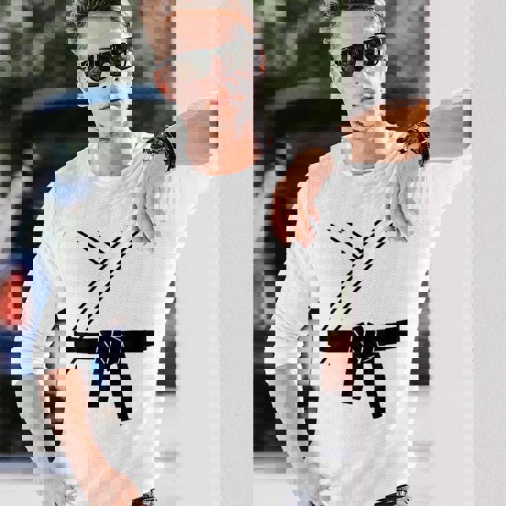 ブラックベルトコスチューム 空手着 柔道 テコンドー カンフー 武道 長袖Tシャツ 彼への贈り物