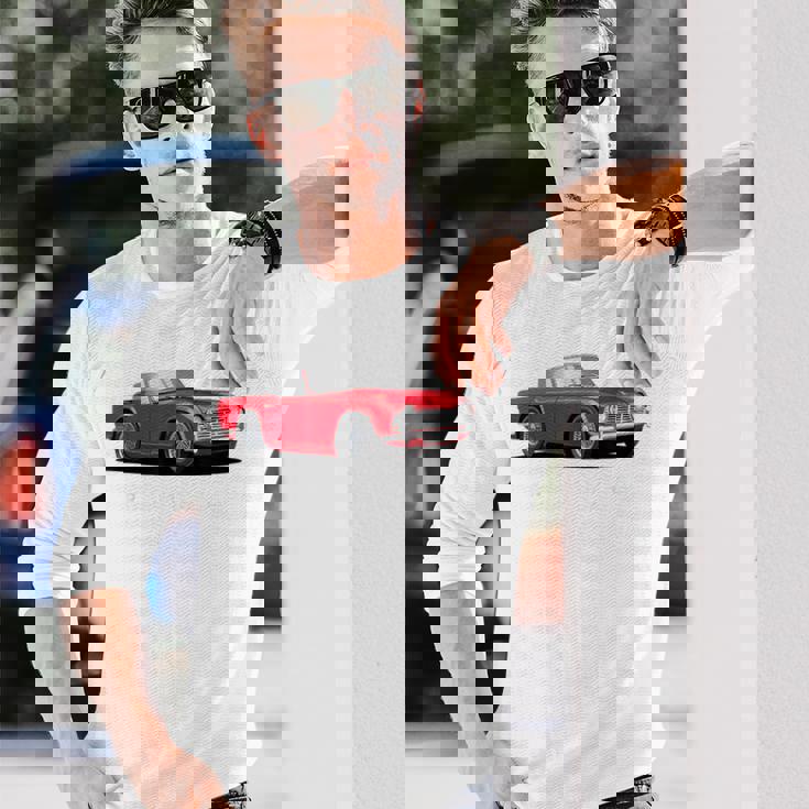 ブリティッシュクラシックスポーツカー トライアンフ Tr4 長袖Tシャツ 彼への贈り物