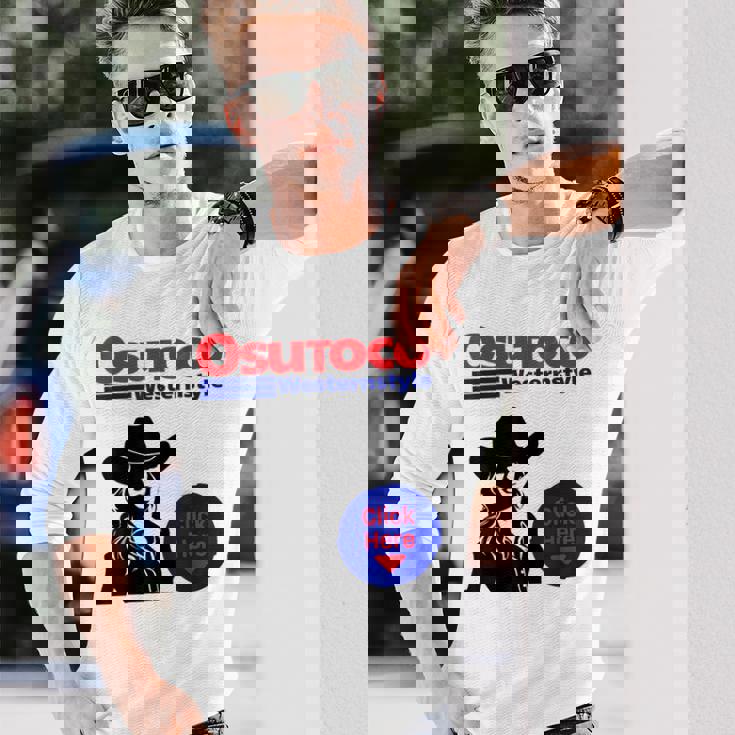 プレゼント パロディ 面白い ウエスタン 長袖Tシャツ 彼への贈り物