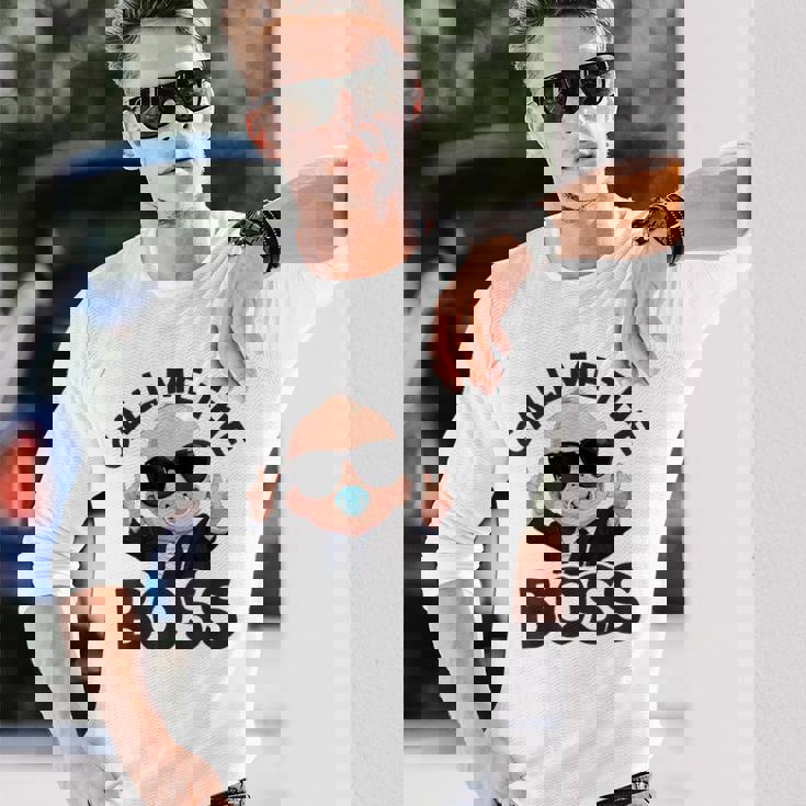 ベイビー・ボス「コール・ミー・ボス」ライク・ア・ボス・キッズ 長袖Tシャツ 彼への贈り物