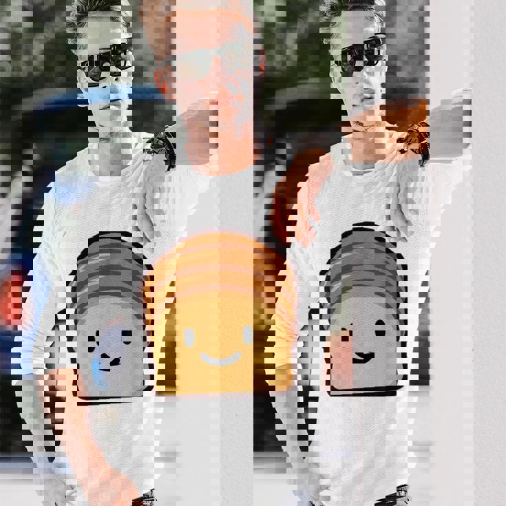 ベーカリー パン ブリオッシュ シンプルでミニマルなユーモア ブリオッシュ 長袖Tシャツ 彼への贈り物