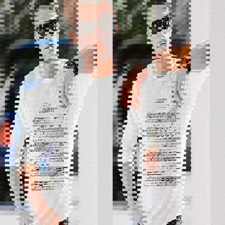 ベートーヴェン 楽譜 ピアノ ピアニスト 長袖Tシャツ 彼への贈り物