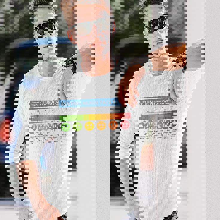 ペインスケール 安静時ナースフェイススケール ナースムード 長袖Tシャツ 彼への贈り物