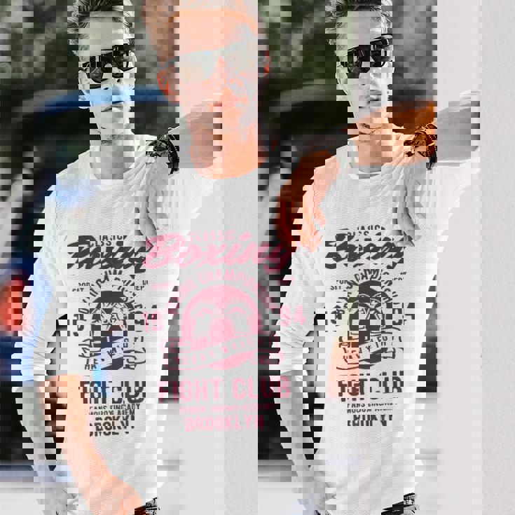 ボクシングクラシックヘビー級ファイトクラブ名門アカデミーボクシング 長袖Tシャツ 彼への贈り物