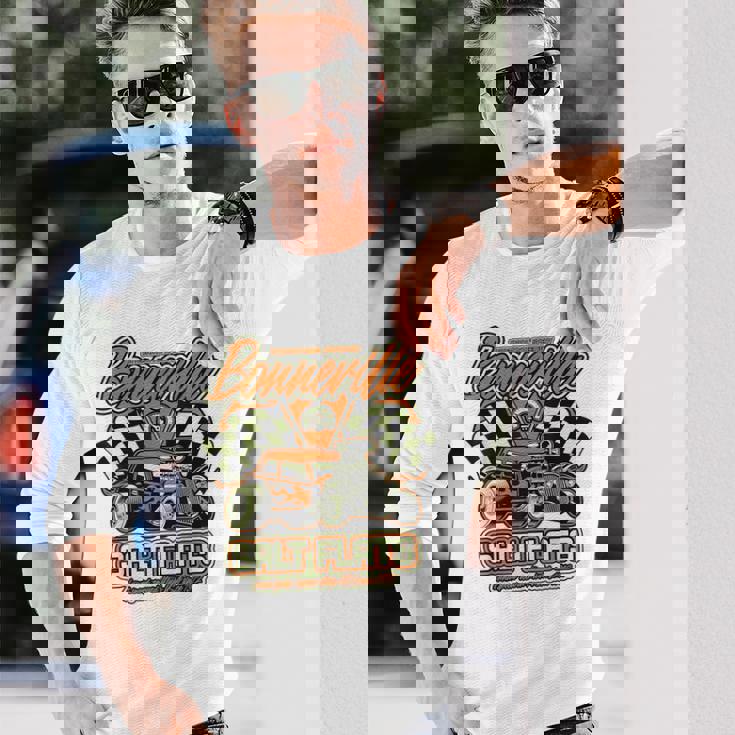 ボンネビル ソルト フラッツ ヴィンテージ レトロ ホットロッド レースカー 長袖Tシャツ 彼への贈り物