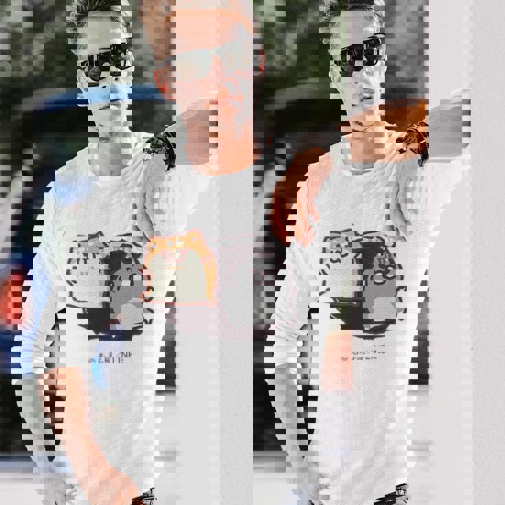 ボンレス犬とボンレス猫 参上 長袖Tシャツ 彼への贈り物