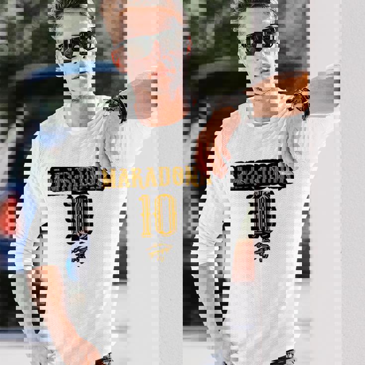 マラドーナ 10 長袖tシャツ 長袖Tシャツ 彼への贈り物