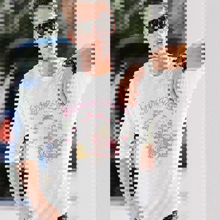 マロンクリーム ソーイング 長袖Tシャツ 彼への贈り物