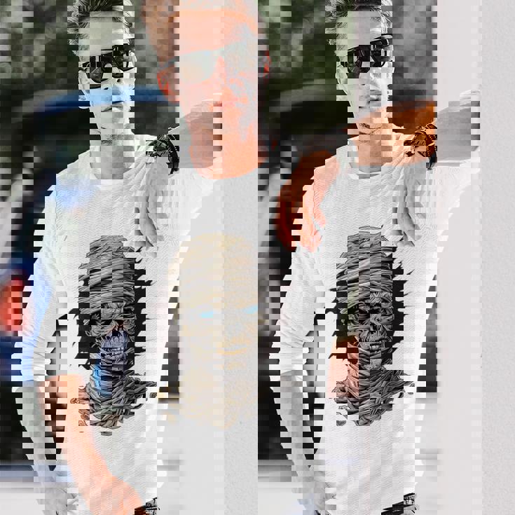 ミイラ コスチューム ハロウィン 不気味なアート ミイラ 長袖Tシャツ 彼への贈り物