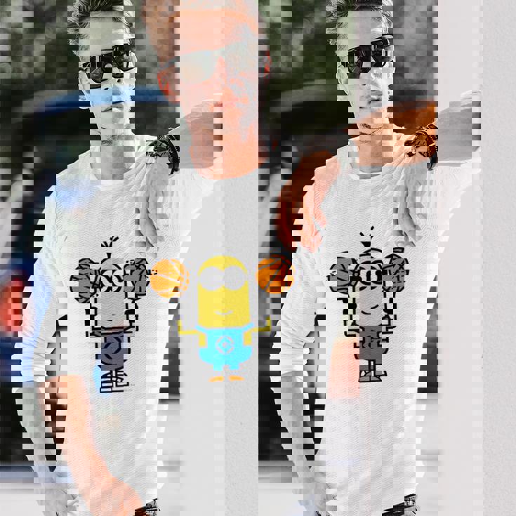 ミニオン Basket Ball Kevindouble Ball 長袖Tシャツ 彼への贈り物