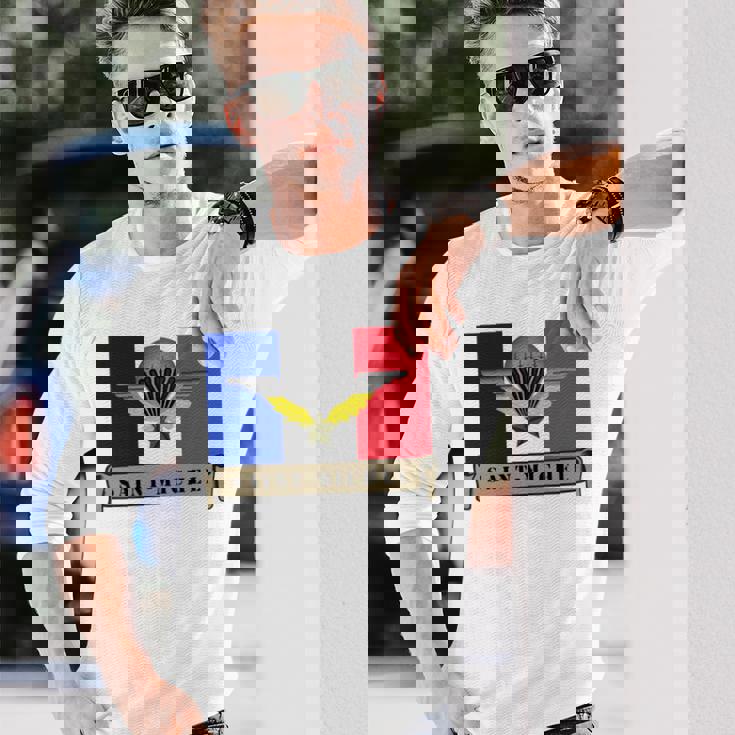 ミリタリー サンミッシェル 守護空挺部隊 フランス軍 長袖tシャツ 長袖Tシャツ 彼への贈り物