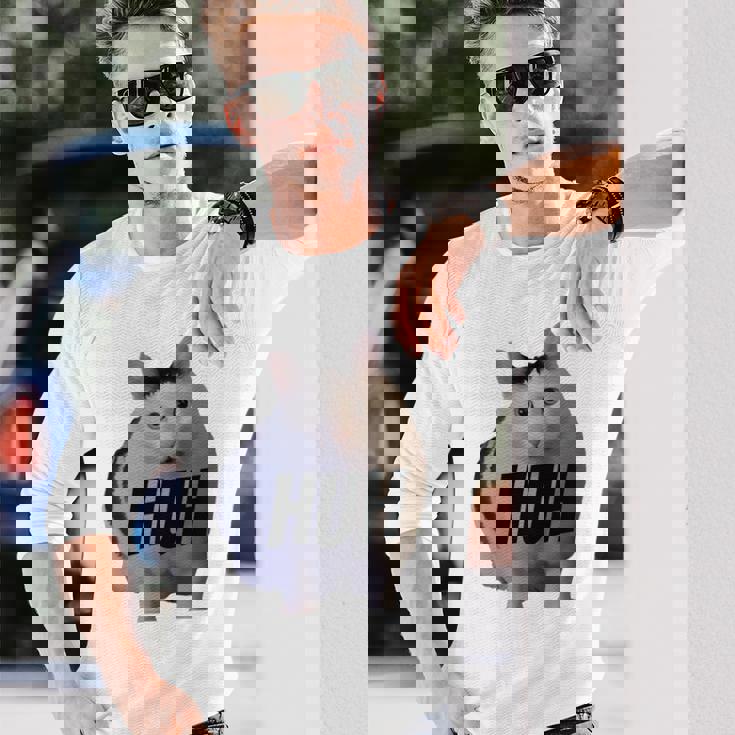 ミームハァキャット面白い 長袖tシャツ 長袖Tシャツ 彼への贈り物