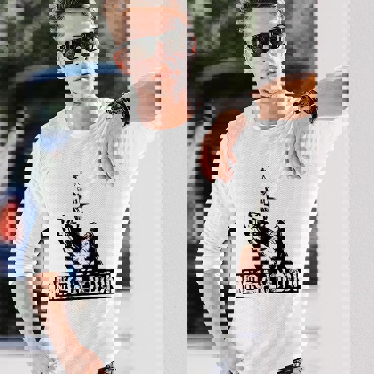 メガロドン ホオジロザメ ジャイアントシャーク サメの恋人 ダイバー 長袖Tシャツ 彼への贈り物