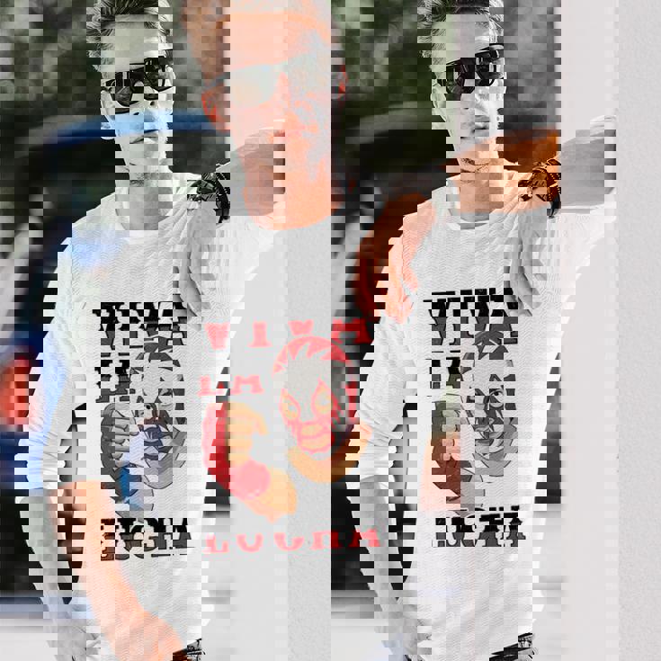 メキシコプロレス レスラー ルチャリブレ マスク メキシコ ファイター 長袖tシャツ 長袖Tシャツ 彼への贈り物