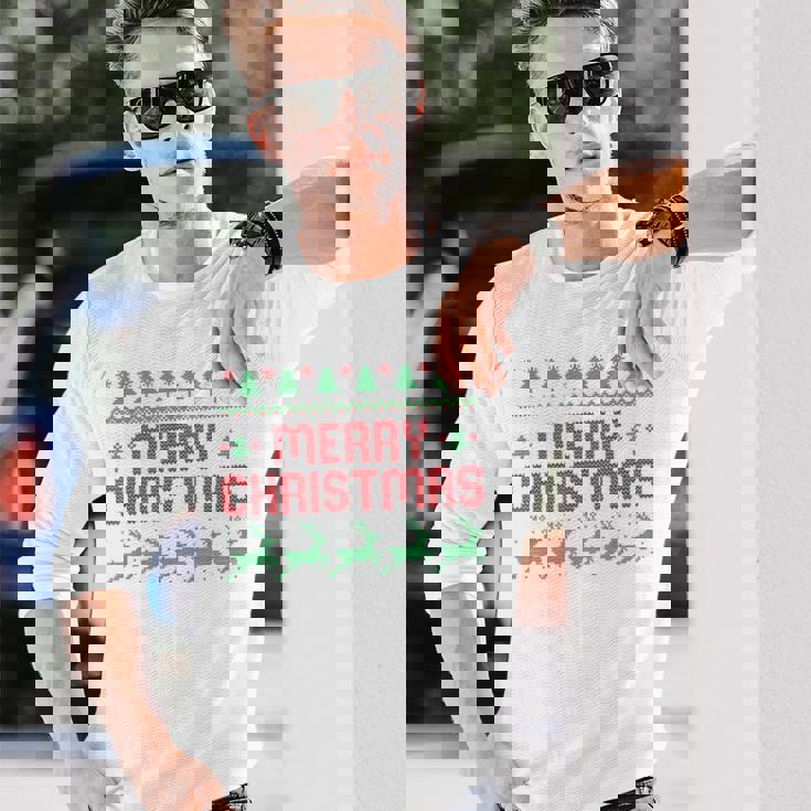 メリー・クリスマス 長袖Tシャツ 彼への贈り物