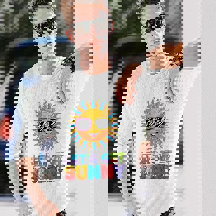 モチベーション輝くレッツゲットサニー活気 長袖Tシャツ 彼への贈り物