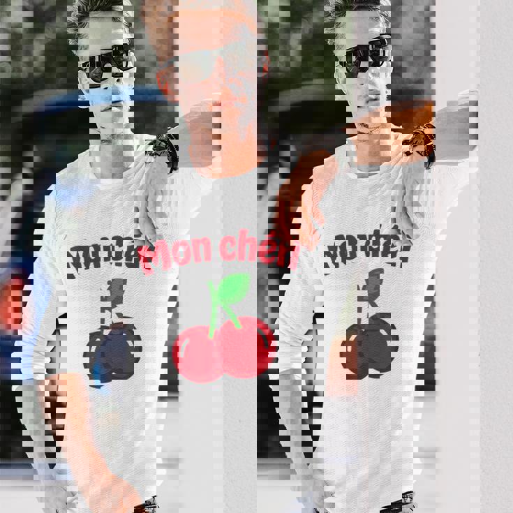 モンシェリ、チェリー 長袖Tシャツ 彼への贈り物