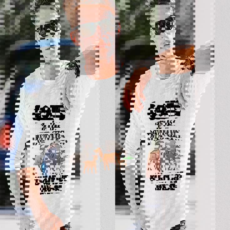 ヤギの恋人たちのためのヤギシャツ 農場アパレル ミームパンファニーヤギ 長袖tシャツ 長袖Tシャツ 彼への贈り物