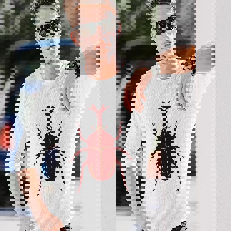 ヤマトカブト _昆虫_カブトムシ 長袖Tシャツ 彼への贈り物