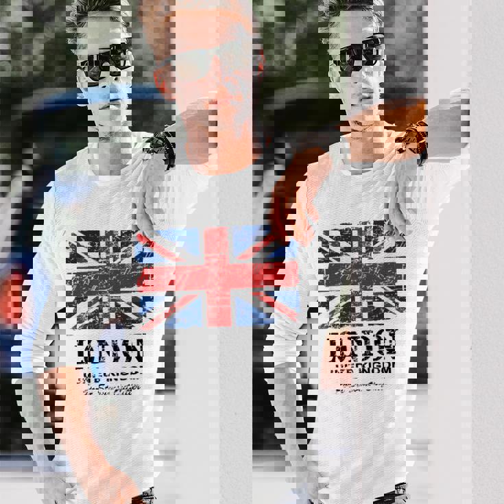 ユニオンジャック 英国の国旗 グレートブリテン ロンドン Union Jack 長袖Tシャツ 彼への贈り物