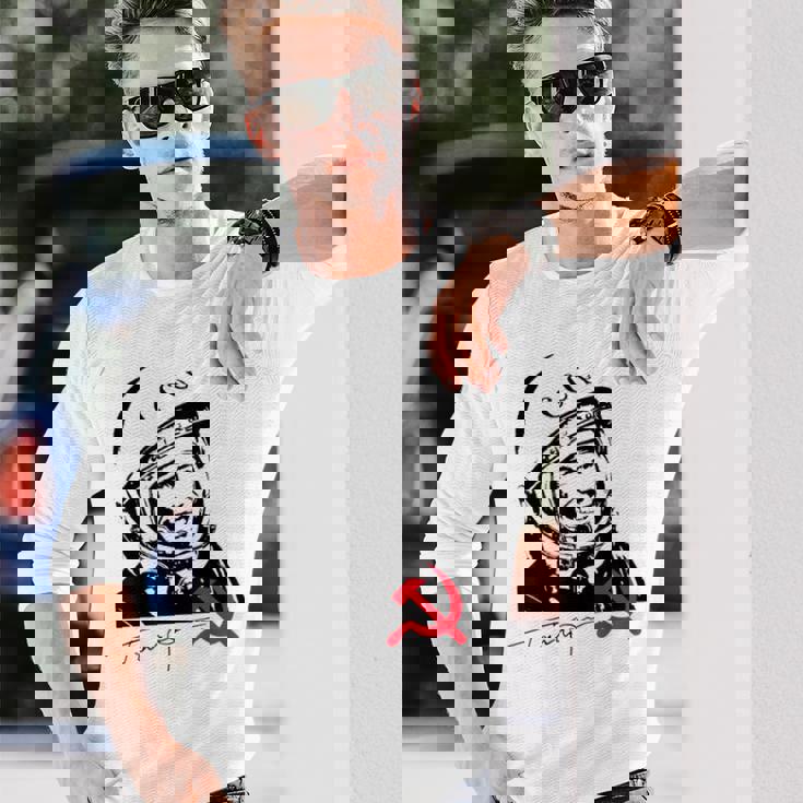 ユーリ・ガガーリン ソ連ロスコスモス コスモノート 長袖Tシャツ 彼への贈り物