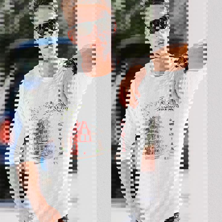 ヨーロッパ オランダ オランダ アムステルダム バケーション お土産 長袖Tシャツ 彼への贈り物