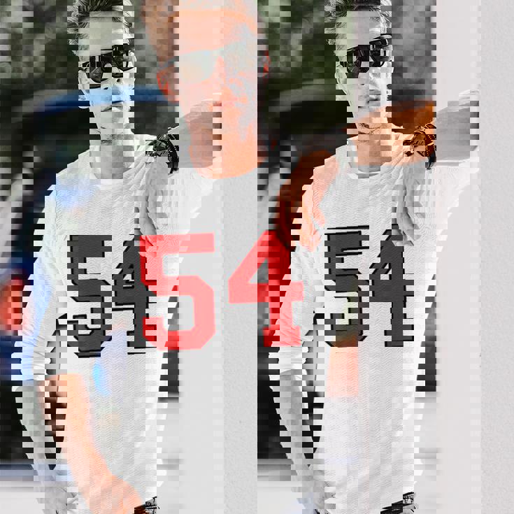 ラッキーナンバー54 クラシックカレッジアメリカン代表チームのファンプレイヤー 長袖Tシャツ 彼への贈り物