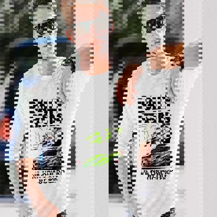 メンズ ラリーレース 父 ファニー ラリーカー レーシング お父さん 長袖Tシャツ 彼への贈り物