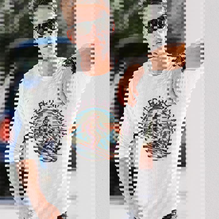 レトロ ヴィンテージ ウィスラー ブラッコム カナダ スキー リゾート 冬 長袖Tシャツ 彼への贈り物