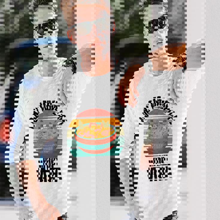 レトロでかわいいヴァタパ ワタパなしでは人生は想像できない。 長袖Tシャツ 彼への贈り物