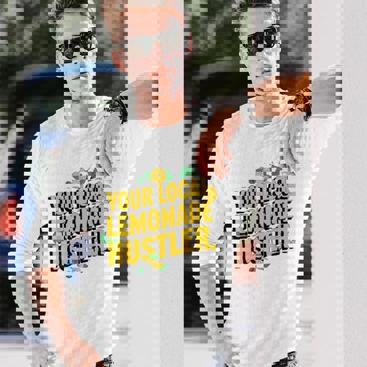 レモネード 起業家 モチベーションハッスル メンズ レディース 男の子 長袖Tシャツ 彼への贈り物