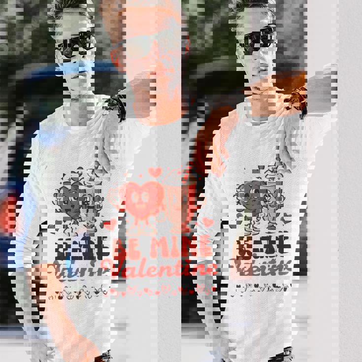 ロマンチックな手描きのスタイル バレンタインデー 長袖Tシャツ 彼への贈り物