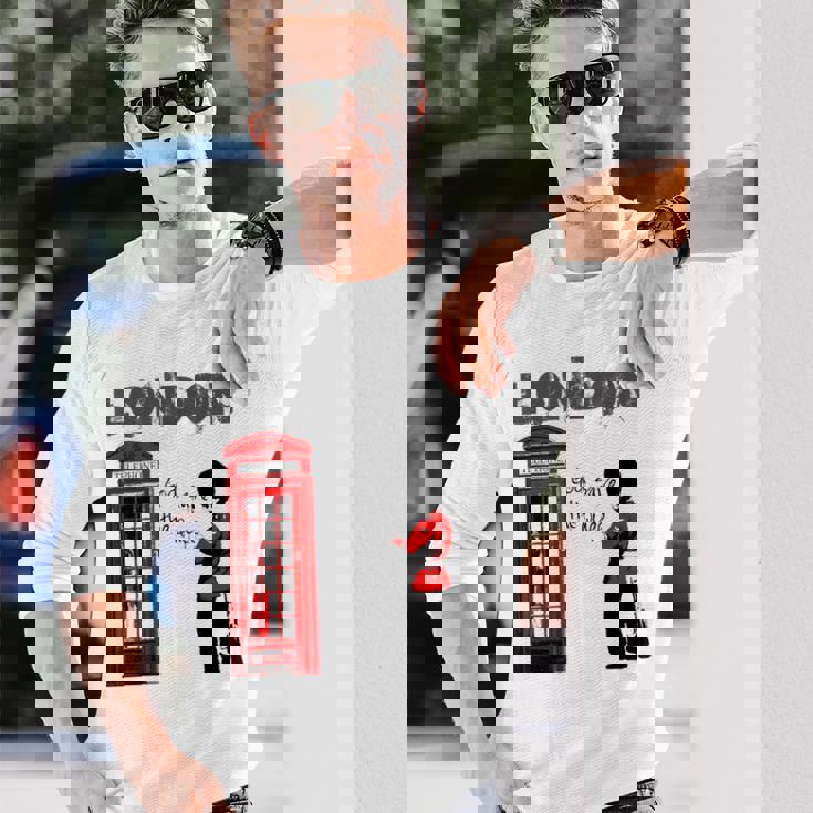 ロンドン・バンクシー・ゴッド・セーブ・ザ・クイーン 長袖Tシャツ 彼への贈り物