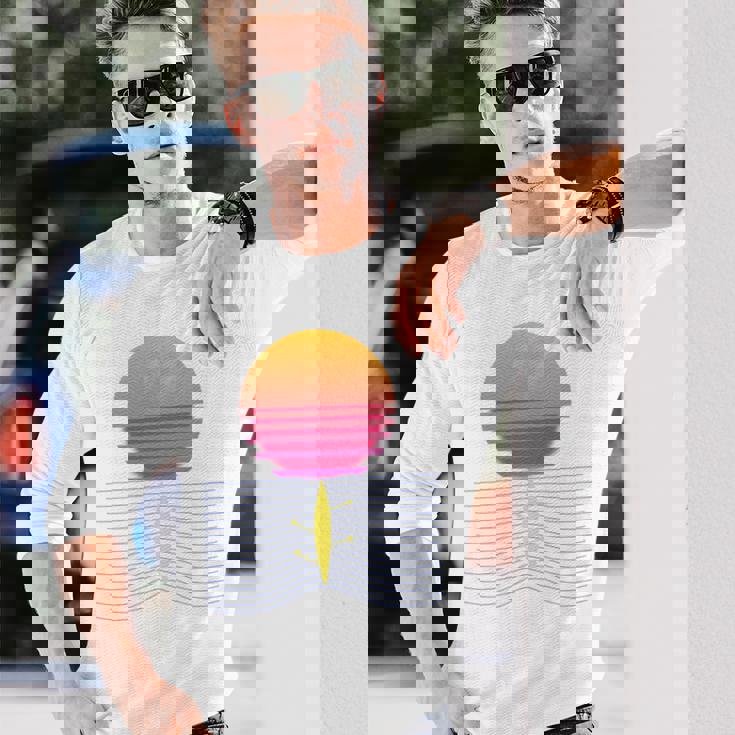 ローイング レトロ サンセット I チーム ローイング ボート ローイング スポーツ 長袖tシャツ 長袖Tシャツ 彼への贈り物