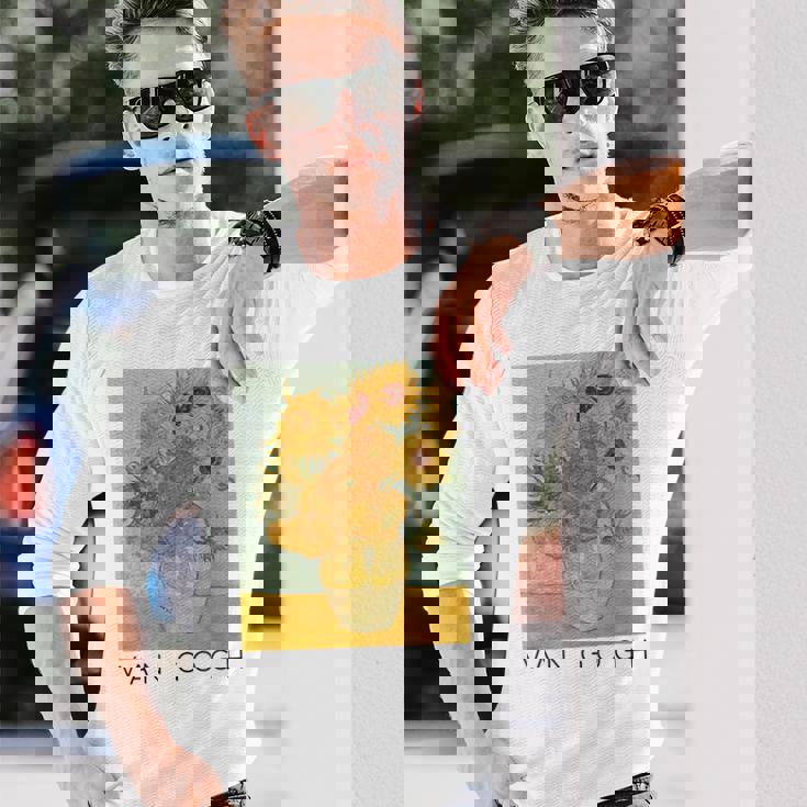 ヴァン・ゴッホ ひまわり アートギフト ヴィンセント・ヴァン・ゴッホ 長袖Tシャツ 彼への贈り物