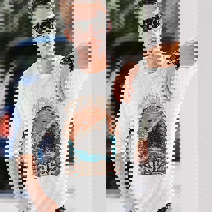 ヴィンテージ 1912年4月 Rms タイタニック アンティーク調クルーズデザイン 長袖Tシャツ 彼への贈り物