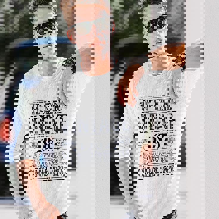 ヴィンテージ 1987 メンズ 限定版 Bday 1987 誕生日 長袖Tシャツ 彼への贈り物