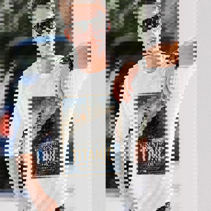 ヴィンテージ Rms タイタニック 1912 クルーズ歴史ポスター 記念品 長袖tシャツ 長袖Tシャツ 彼への贈り物