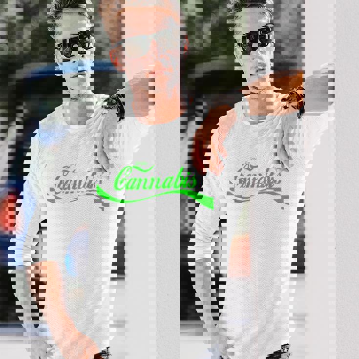 ヴィンテージ カンナビス アート レトロ マリファナ Thc レトロ 420日 ウィード 長袖Tシャツ 彼への贈り物