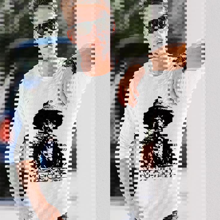 ヴィンテージの米農家のポートレート、米は命です 長袖Tシャツ 彼への贈り物