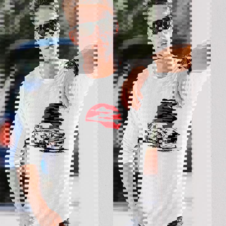 ヴィンテージジャパニーズクラシックカー、レーシングモータースポーツ 長袖Tシャツ 彼への贈り物