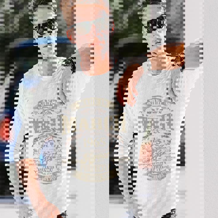 ヴィンテージ還暦祝い 1965年3月生まれ 60歳 長袖tシャツ 長袖Tシャツ 彼への贈り物