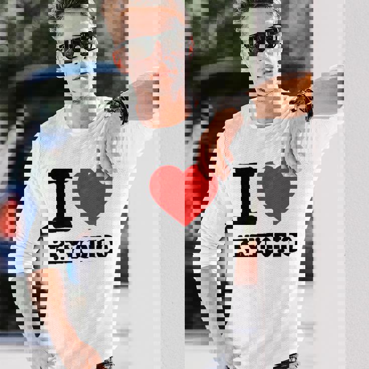 京都が大好き- I Love Kyoto 長袖Tシャツ 彼への贈り物