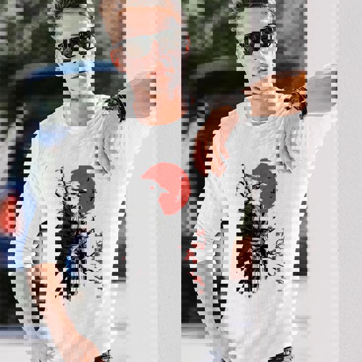 侍戦士 鳥 日本 アニメ グラフィックデザイン 長袖Tシャツ 彼への贈り物