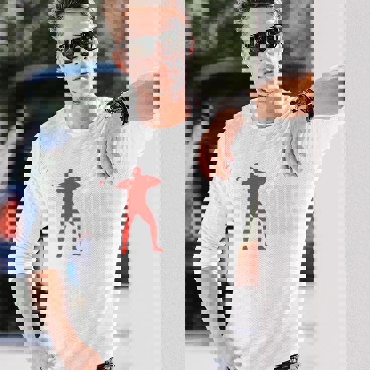 円盤 面白い 円盤投げ 長袖tシャツ 長袖Tシャツ 彼への贈り物